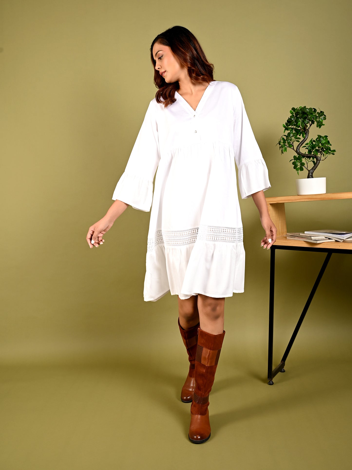 Pure Harmony Knee-Length Dress - Amore