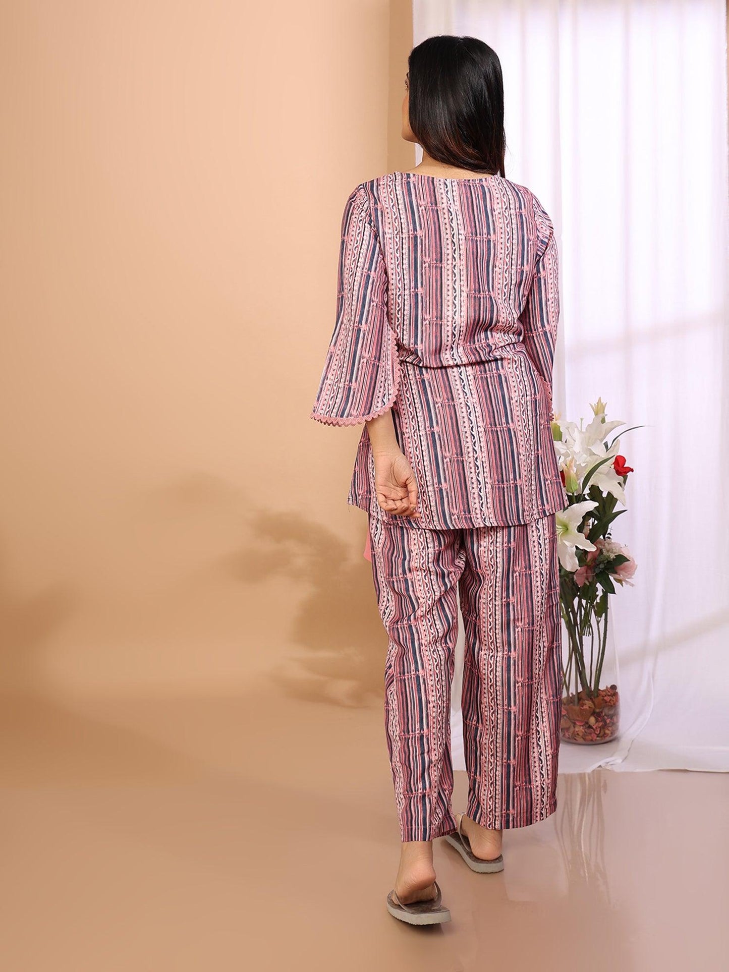 Petal Pink Tie – Front Coord Set - Amore