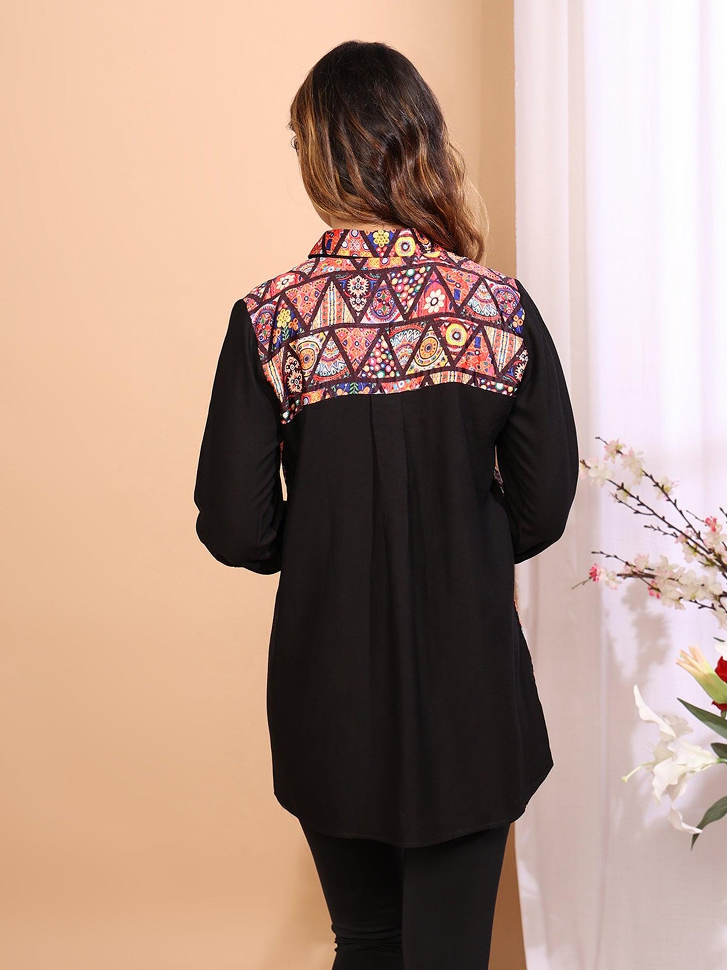 Contrast Cubes Shirt - Amore