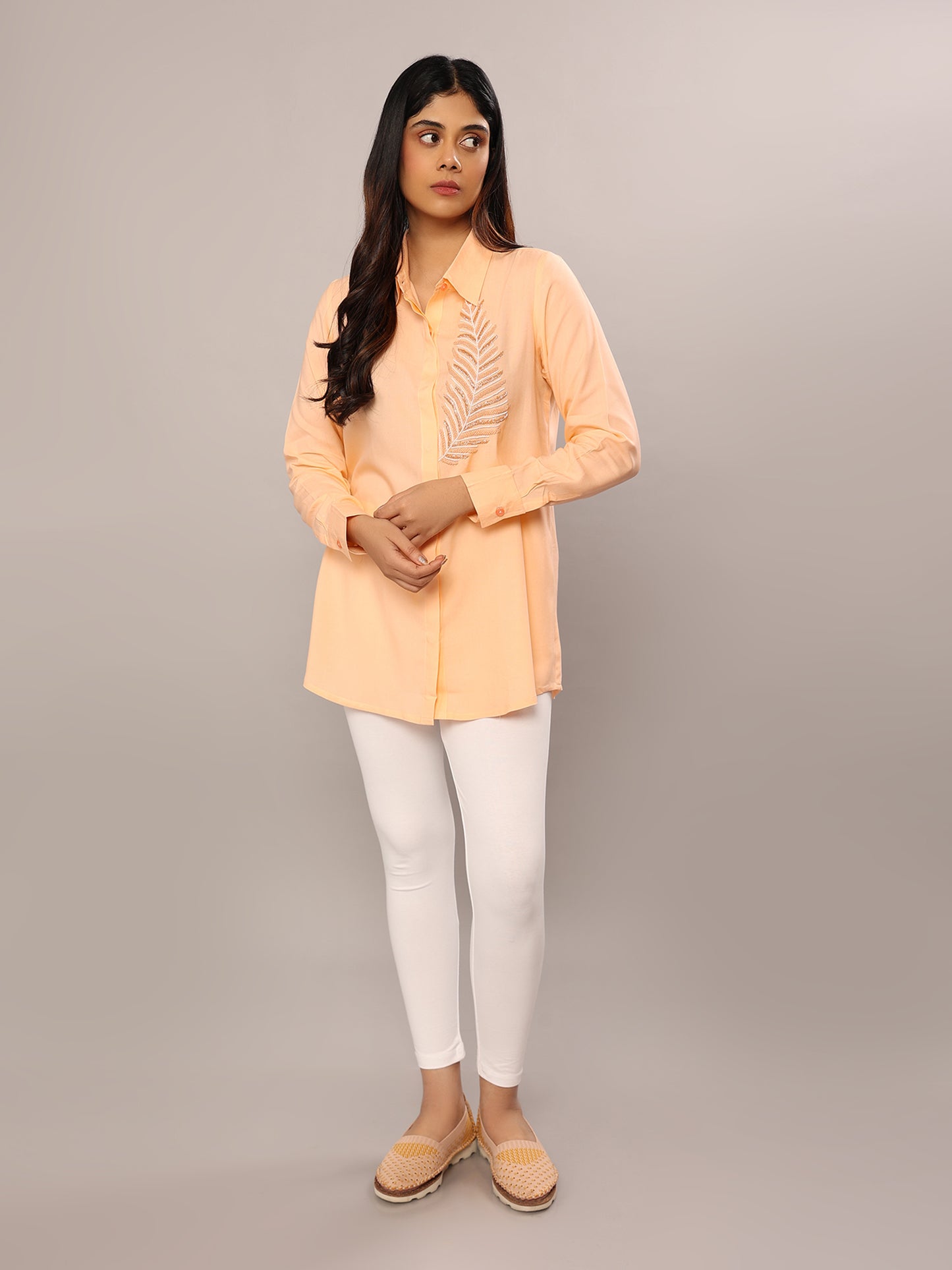 Peach Paradise Plume Shirt - Amore