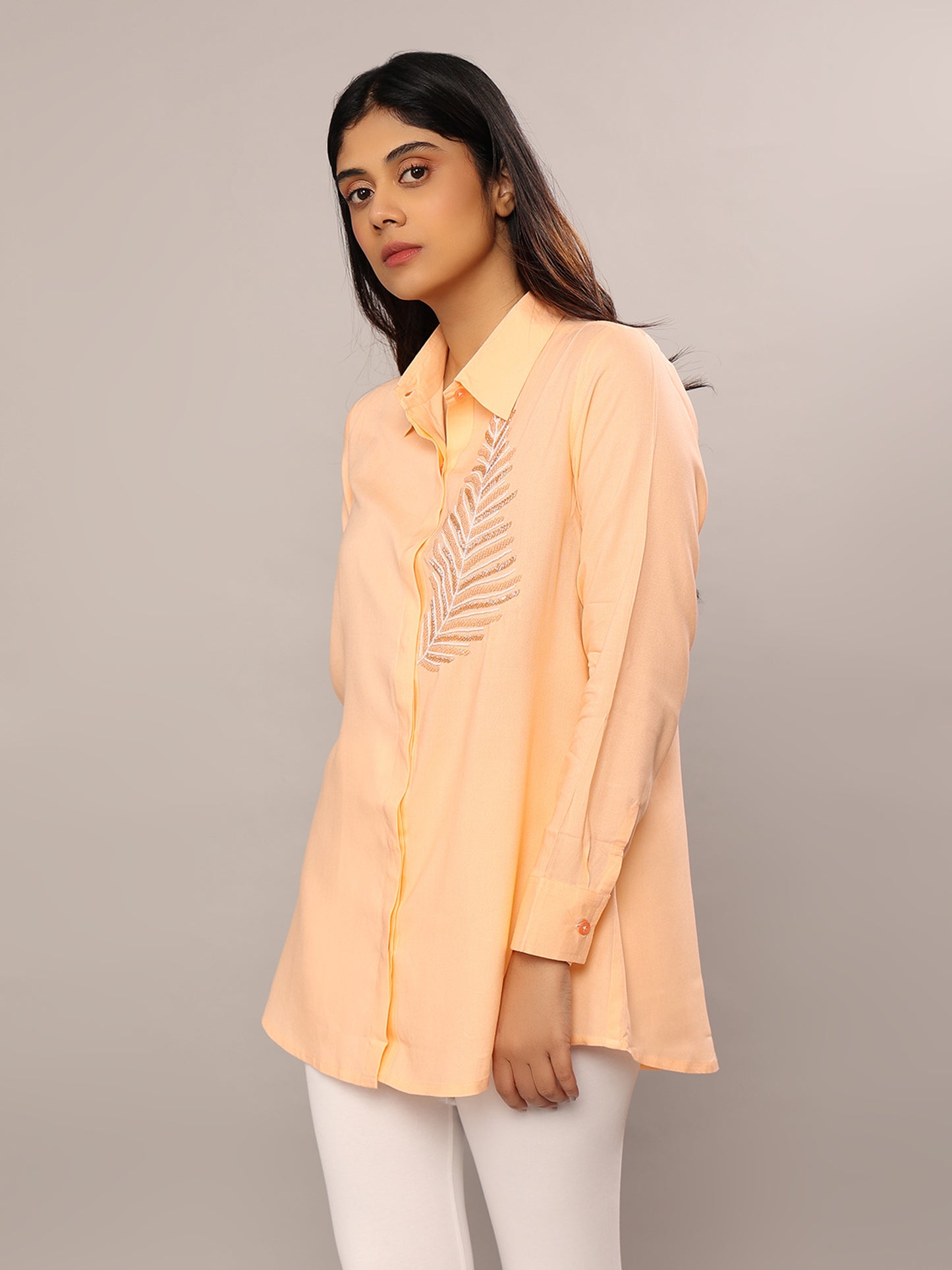 Peach Paradise Plume Shirt - Amore
