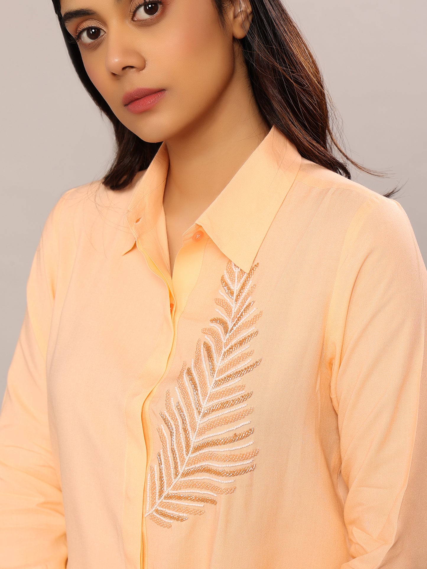 Peach Paradise Plume Shirt - Amore