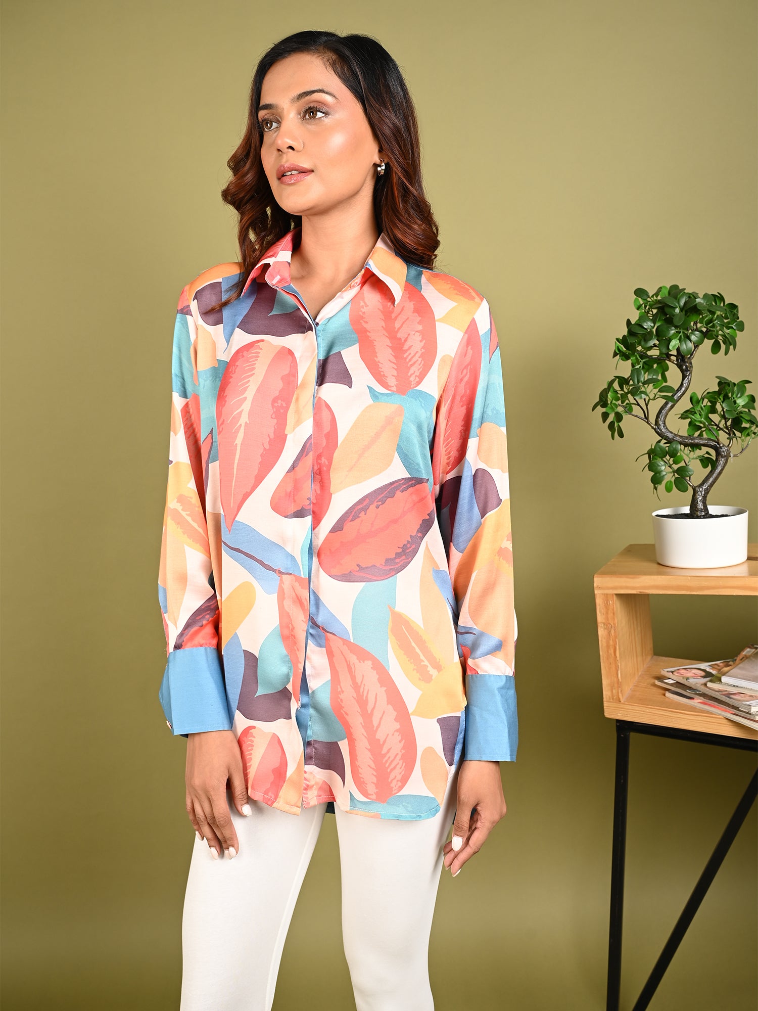 Blossom Cotton Satin Shirt - Amore