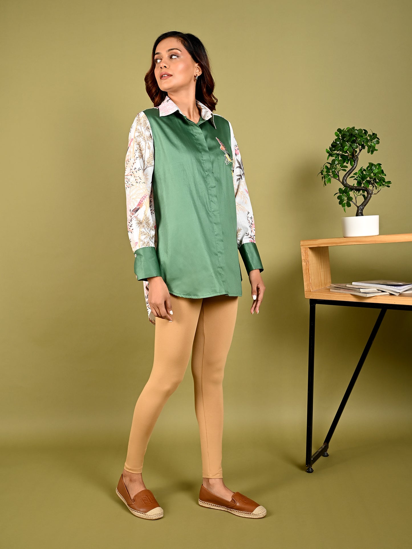 Emerald Haven Print Shirt - Amore