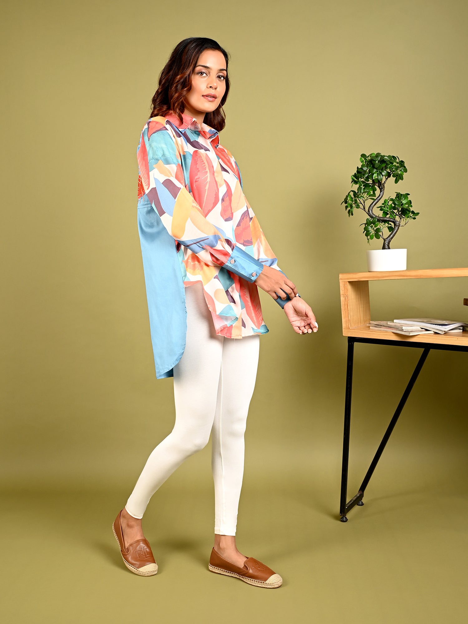 Blossom Cotton Satin Shirt - Amore