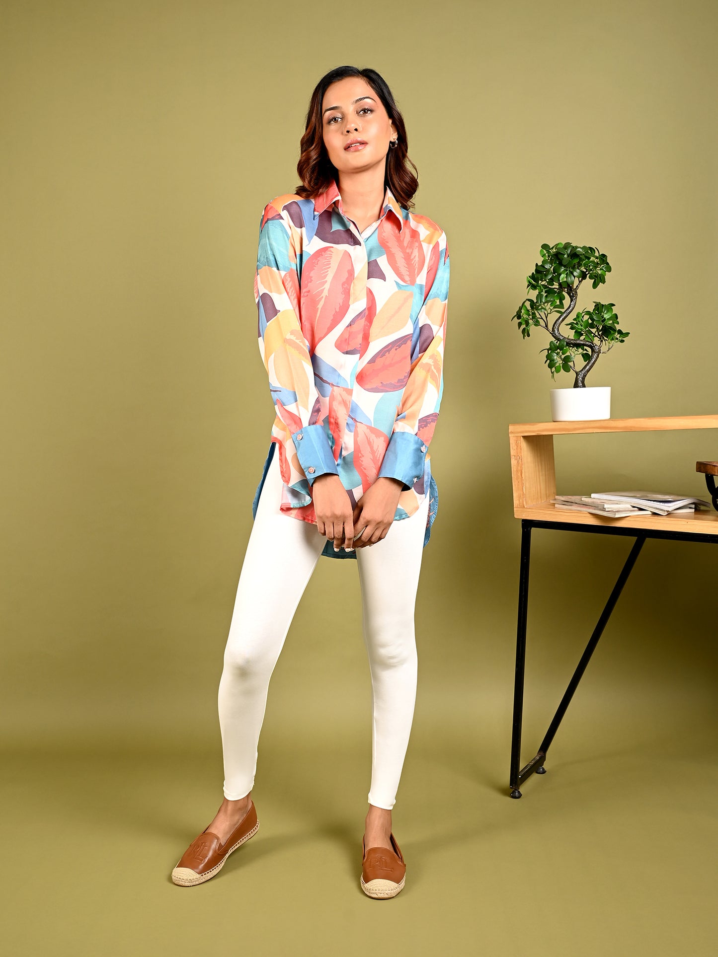 Blossom Cotton Satin Shirt - Amore