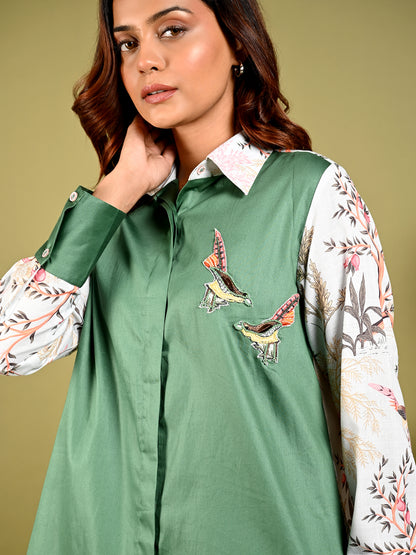 Emerald Haven Print Shirt - Amore