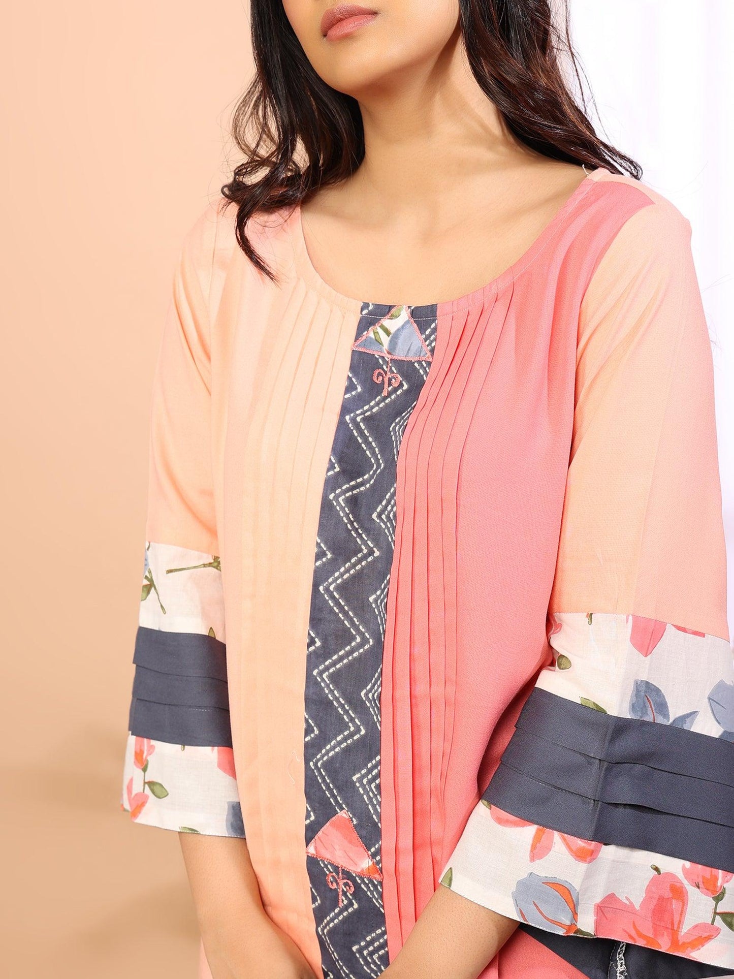 Peach Blush & Pink Bloom Top - Amore