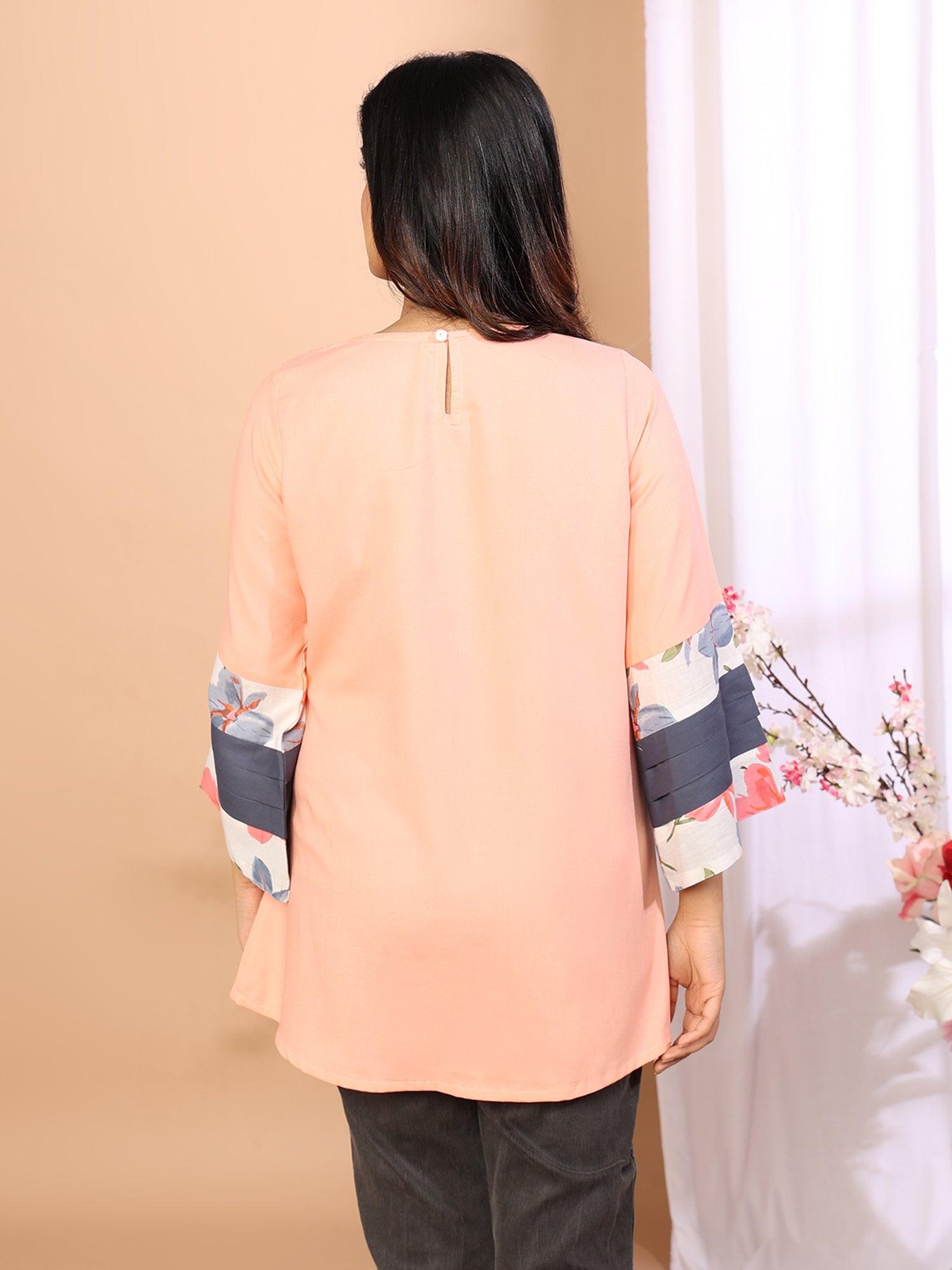 Peach Blush & Pink Bloom Top - Amore