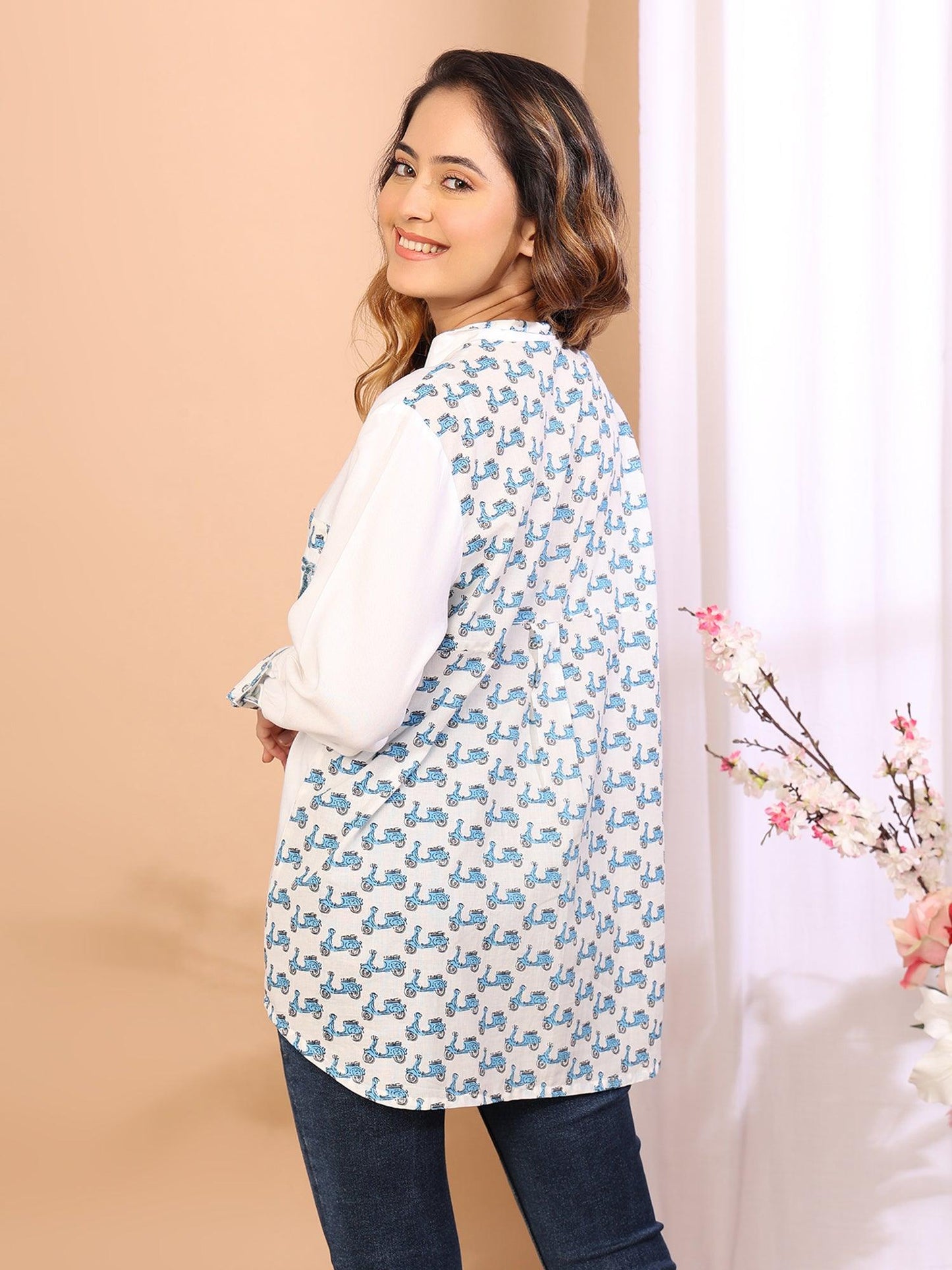 Cruising Memories Printed Blouse - Amore