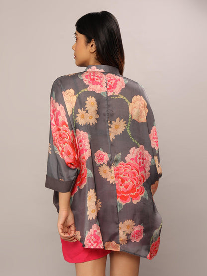 Subtle Elegance Floral Crepe Shirt - Amore