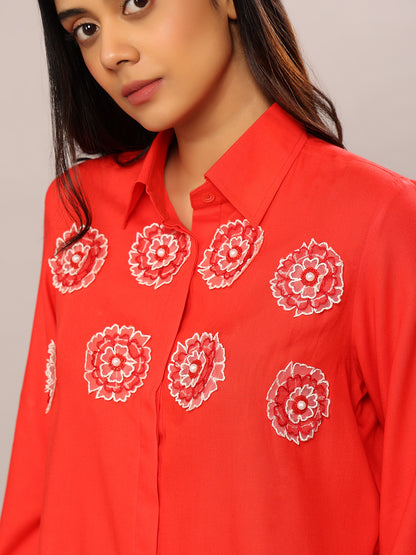 Scarlet Blooms Shirt - Amore